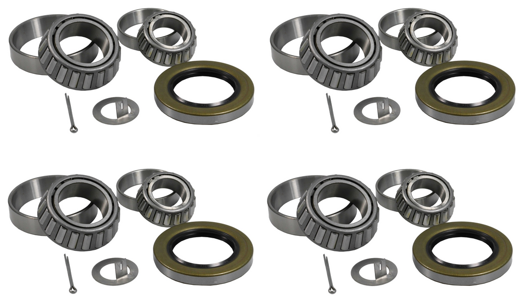 SET OF FOUR (4) - Trailer Bearing Kits 3500# Trailer Axles BK2-100 44649 / 68149 Bearings (BK2-100-LOT4)