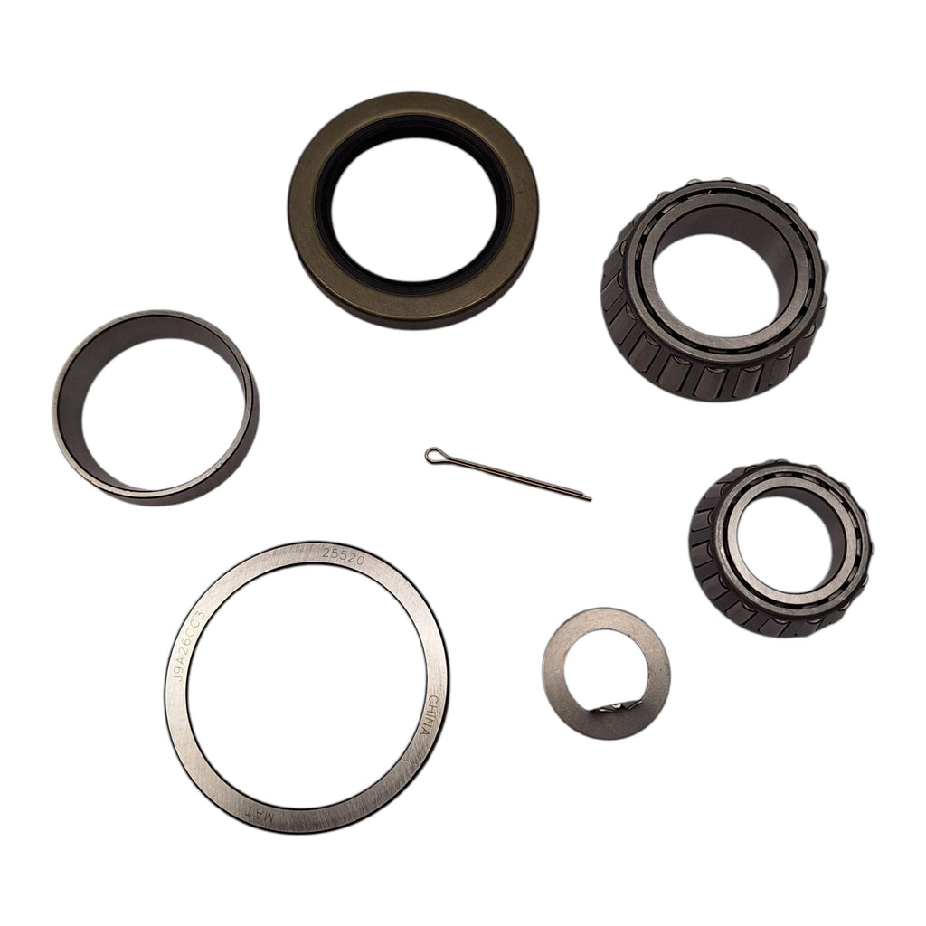 Trailer Wheel Bearing Kit for 6,000 lbs Axles – Includes 25580 Inner Bearing, 15123 Outer Bearing, Races, 2.25" x 3.38" Grease Seal, Dust Cap & Hardware (BK3-100-DEX)