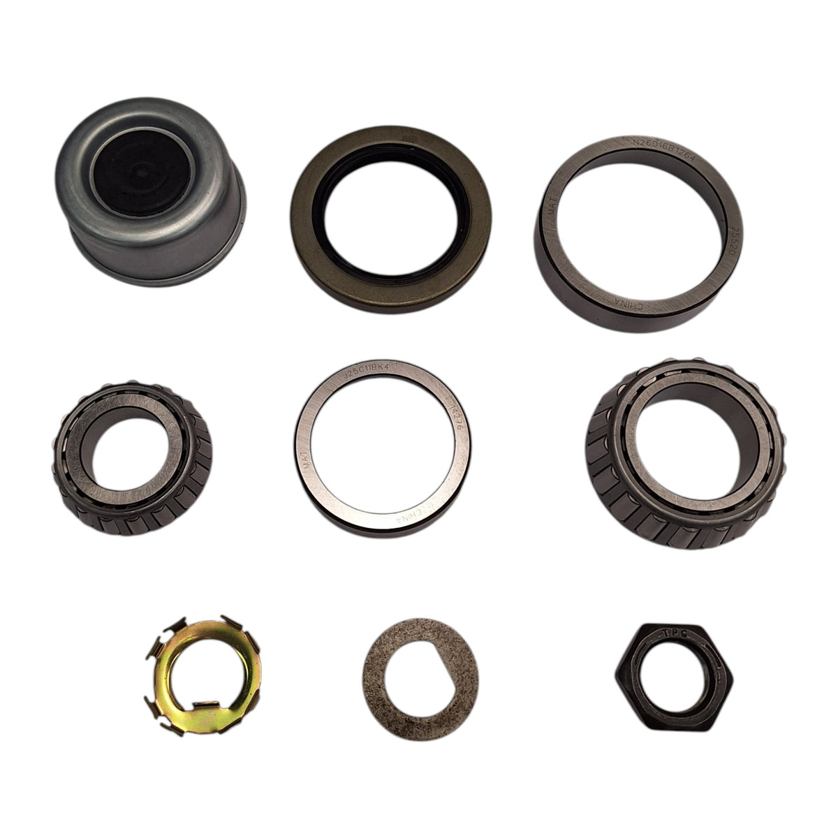 Trailer Wheel Bearing Kit for 7000 lb Axle | 14125A / 25580 Bearings, Races & 10-225 Seal (BK3-200-DEX)