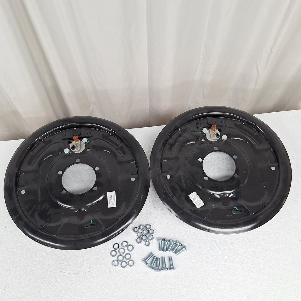 Pair of 12" x 2" Hydraulic Brake Backing Plates (L&R sides) Trailer 5 bolt 5,200 to 7000# (BPH-7000-RH+BPH-7000-LH)