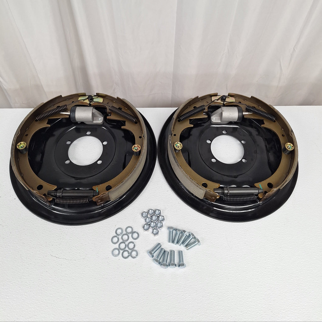 Pair of 12" x 2" Hydraulic Brake Backing Plates (L&R sides) Trailer 5 bolt 5,200 to 7000# (BPH-7000-RH+BPH-7000-LH)