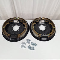 Pair of 12" x 2" Hydraulic Brake Backing Plates (L&R sides) Trailer 5 bolt 5,200 to 7000# (BPH-7000-RH+BPH-7000-LH)