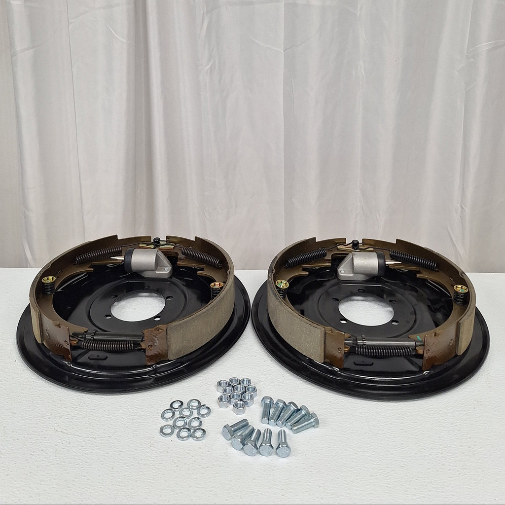 Pair of 12" x 2" Hydraulic Brake Backing Plates (L&R sides) Trailer 5 bolt 5,200 to 7000# (BPH-7000-RH+BPH-7000-LH)