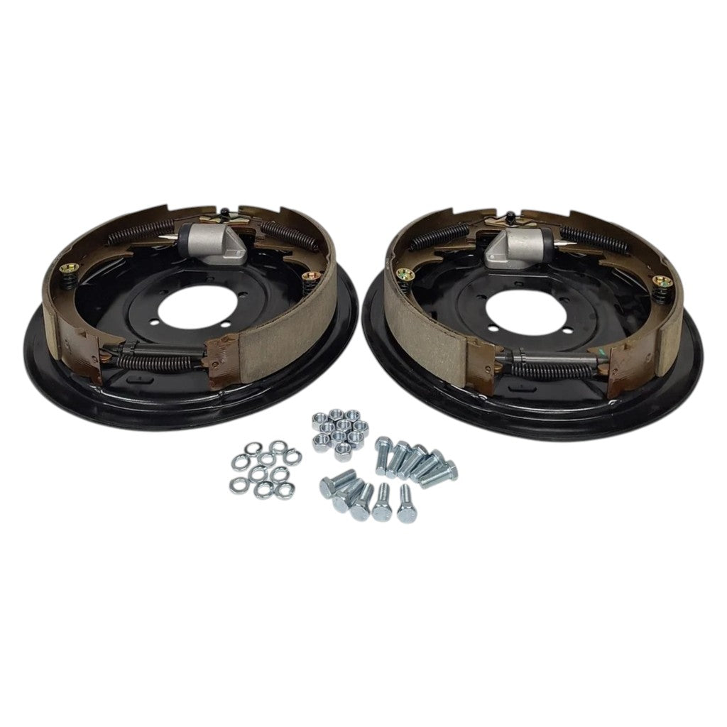 Pair of 12" x 2" Hydraulic Brake Backing Plates (L&R sides) Trailer 5 bolt 5,200 to 7000# (BPH-7000-RH+BPH-7000-LH)