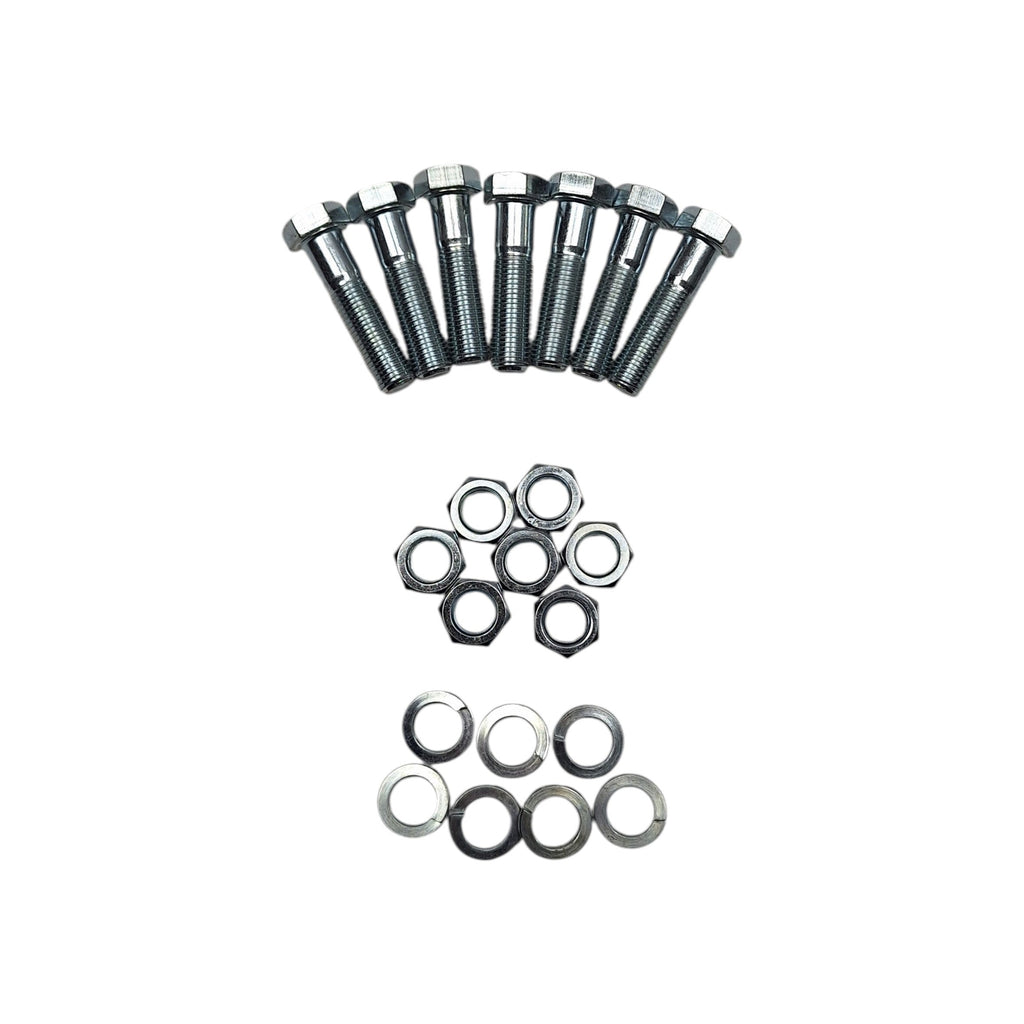 9K & 10K General Duty Backing Plate Hardware Kit, 7 Bolts, 7 Nuts, 7 Washers (BRHK10K-LOTOF7)