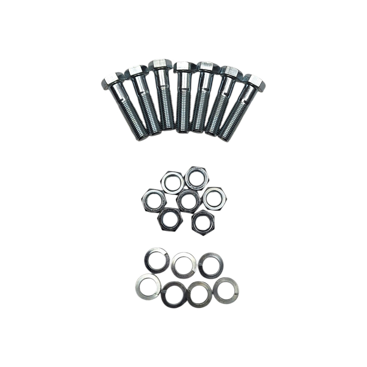9K & 10K General Duty Backing Plate Hardware Kit, 7 Bolts, 7 Nuts, 7 Washers (BRHK10K-LOTOF7)