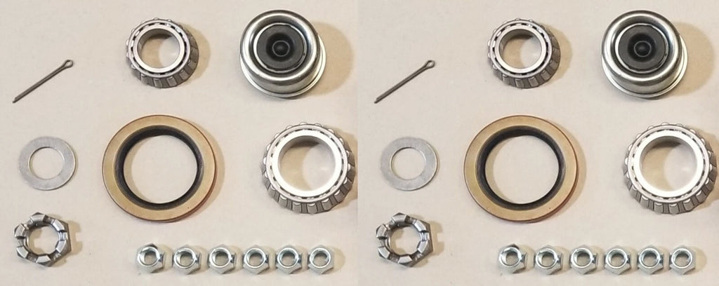 7000# Build Your Own trailer Axle Kit w/8 x 6.5 Lug Hubs FLANGED Round Spindle (BYOAK-42FZ-H865-RO)