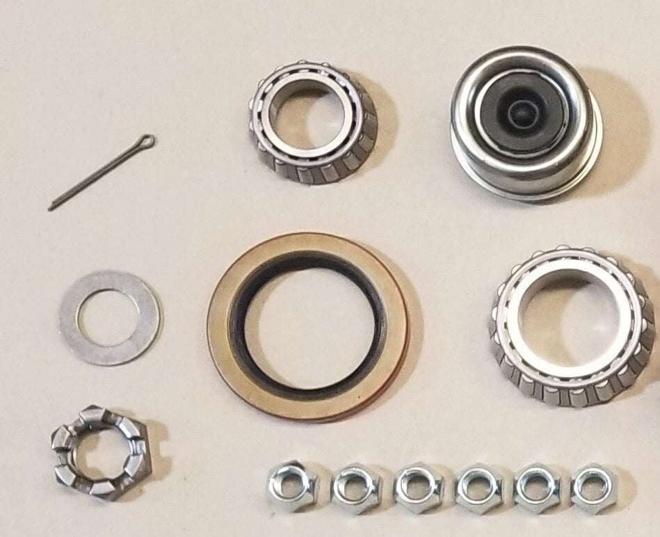 7000# Build Your Own trailer Axle Kit w/8 x 6.5 Lug Hubs FLANGED Round Spindle (BYOAK-42FZ-H865-RO)