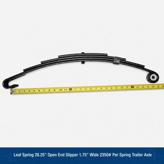 Leaf Spring Open End | 4-Leaf Slipper Trailer Spring 26.25" Long 2,350 lb Capacity (C-4)