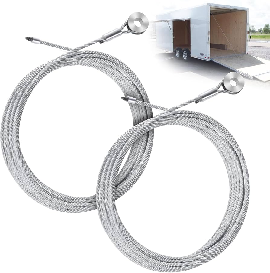 Ramp door Spring, single Spring, Dual cable, M-3 -80" SGL CB ASM FOR 80# DOOR (CB80S84S)