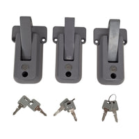 3- KEYED ALIKE Locking Cargo Trailer Cambar Door Auto Latching Vise Lock Cam Bar (CBL-G-3X)