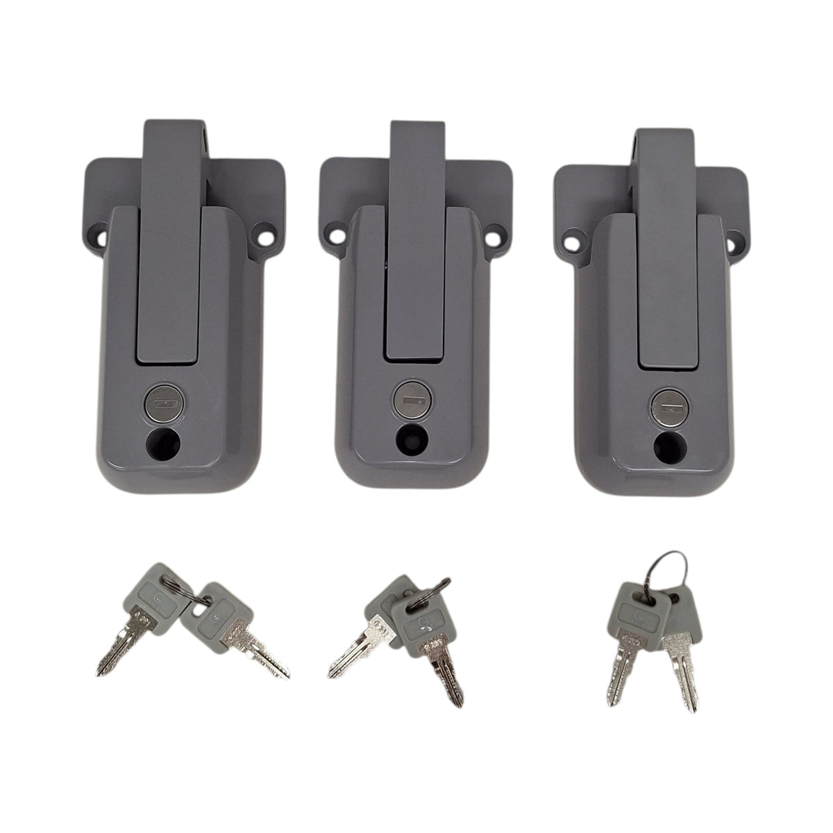 3- KEYED ALIKE Locking Cargo Trailer Cambar Door Auto Latching Vise Lock Cam Bar (CBL-G-3X)