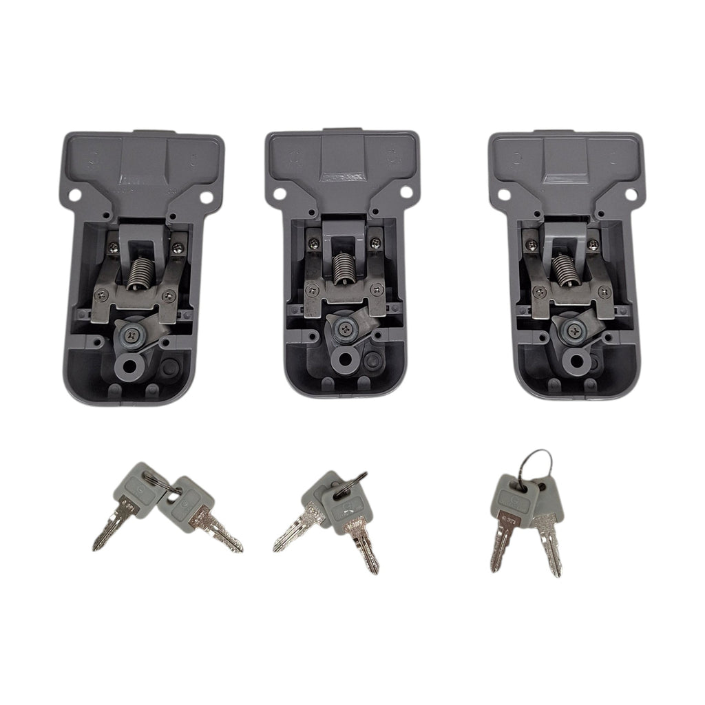 3- KEYED ALIKE Locking Cargo Trailer Cambar Door Auto Latching Vise Lock Cam Bar (CBL-G-3X)