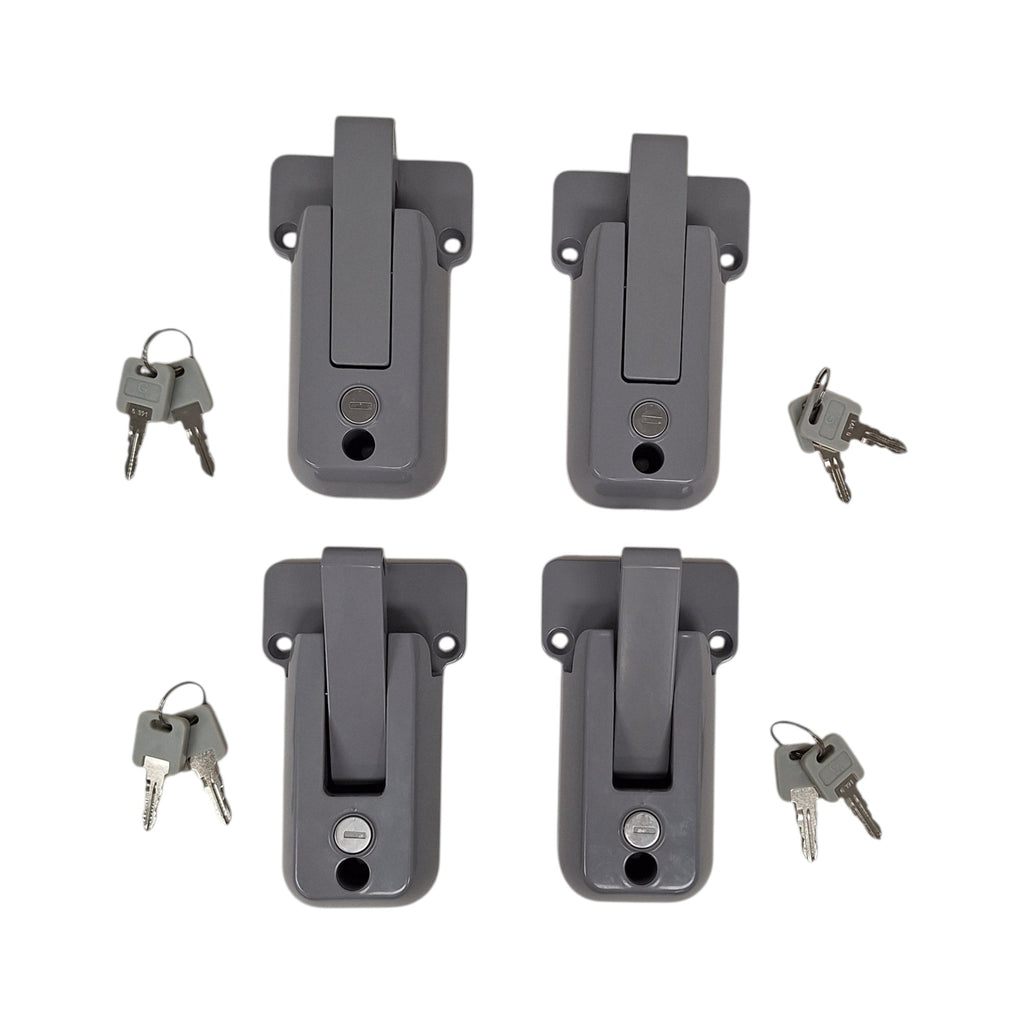 4- KEYED ALIKE Locking Cargo Trailer Cambar Door Auto Latching Vise Lock Cam Bar (CBL-G-4X)