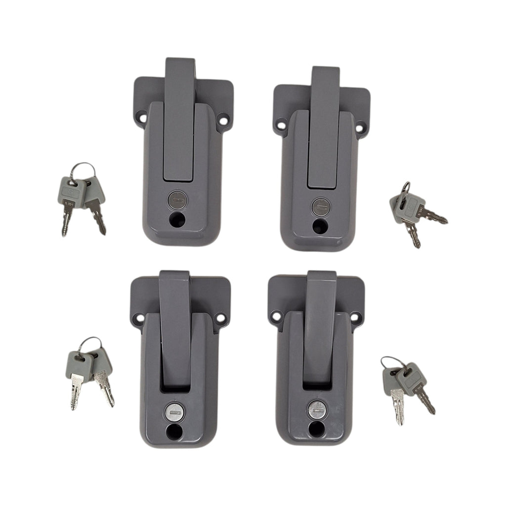 4- KEYED ALIKE Locking Cargo Trailer Cambar Door Auto Latching Vise Lock Cam Bar (CBL-G-4X)