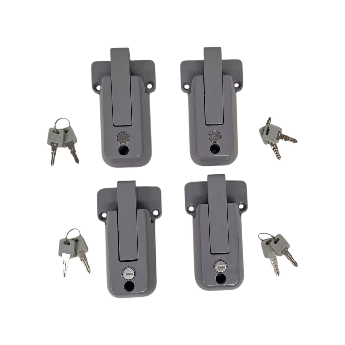 4- KEYED ALIKE Locking Cargo Trailer Cambar Door Auto Latching Vise Lock Cam Bar (CBL-G-4X)