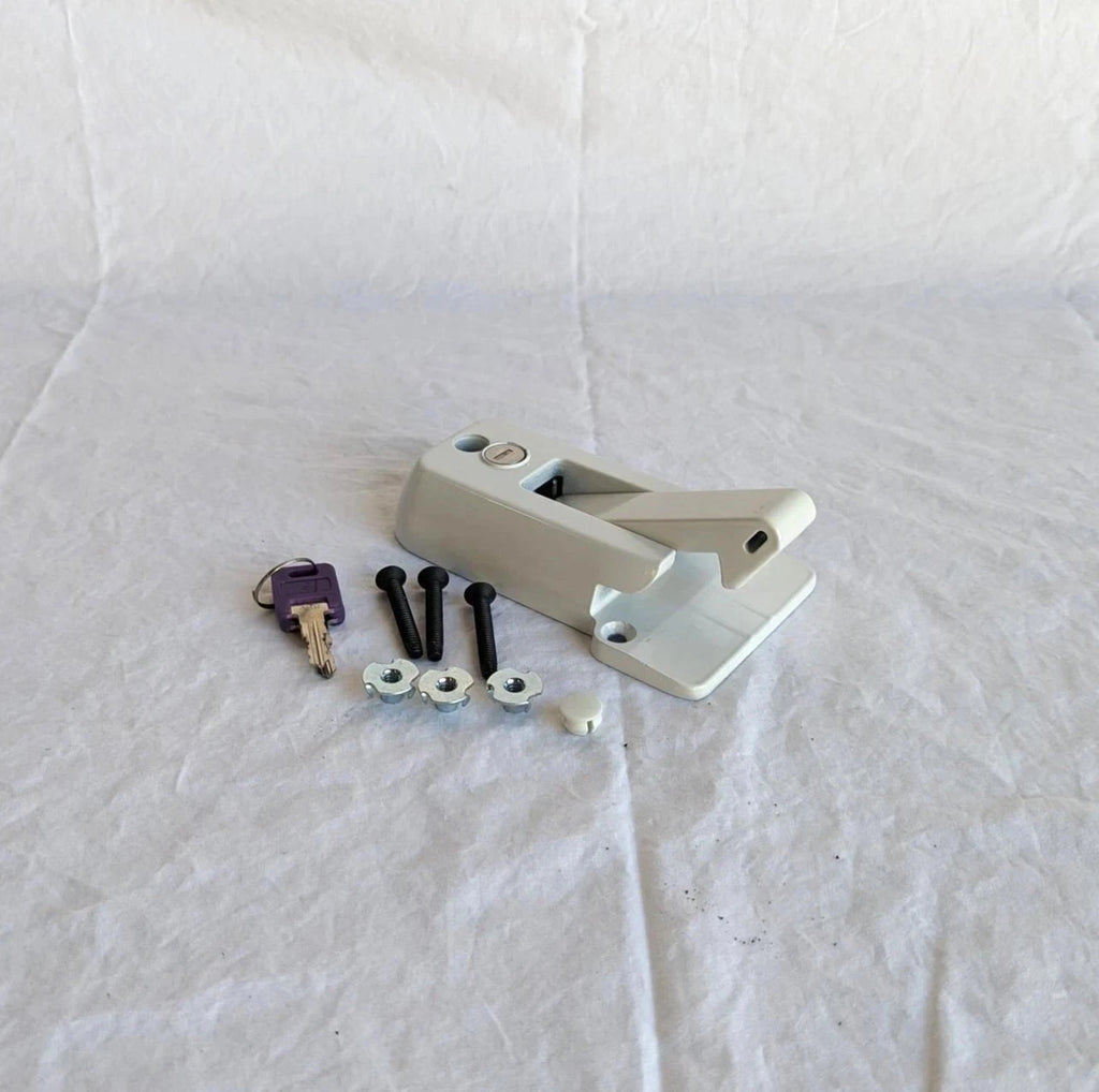 Global Link Trailer Door Latch Set - White Powder Coat - 3 Pack (CBL-W-3X)