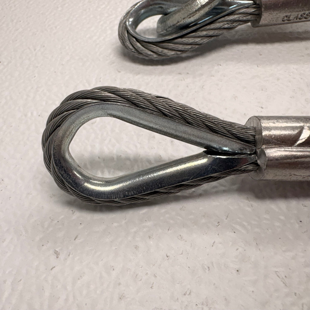 36" Galvanized Trailer Safety Cable with Latch Hook – 7,000 lb Class IV (CC4-36SSH)
