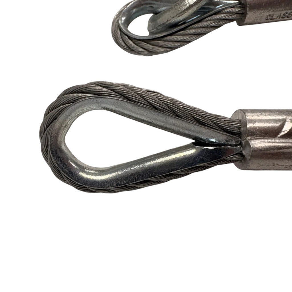 36" Galvanized Trailer Safety Cable with Latch Hook – 7,000 lb Class IV (CC4-36SSH)