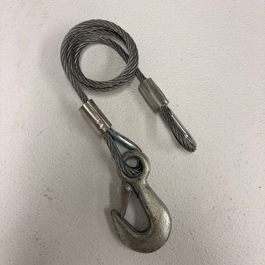 36" Galvanized Trailer Safety Cable with Latch Hook – 7,000 lb Class IV (CC4-36SSH)
