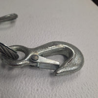 36" Galvanized Trailer Safety Cable with Latch Hook – 7,000 lb Class IV (CC4-36SSH)