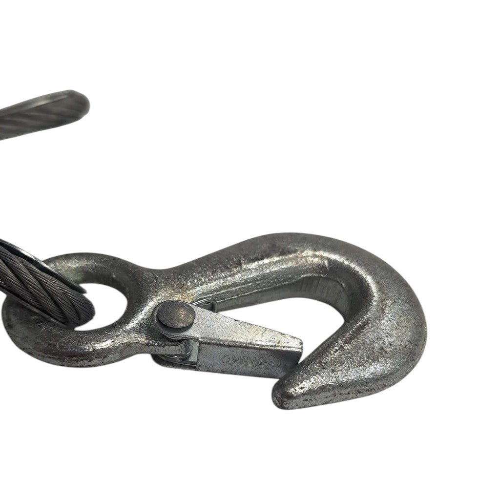 36" Galvanized Trailer Safety Cable with Latch Hook – 7,000 lb Class IV (CC4-36SSH)