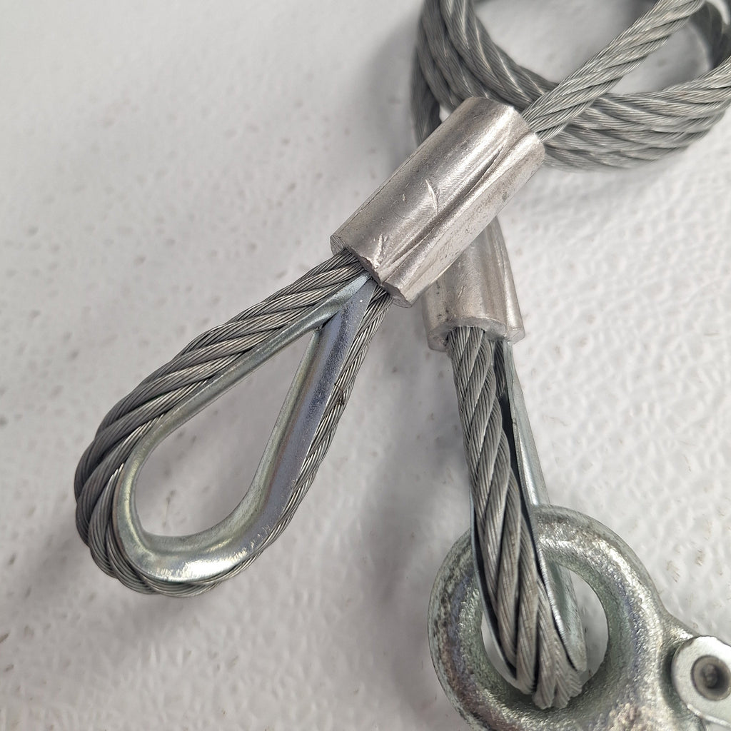 36" Galvanized Trailer Safety Cable with Latch Hook – 7,000 lb Class IV (CC4-36SSH)