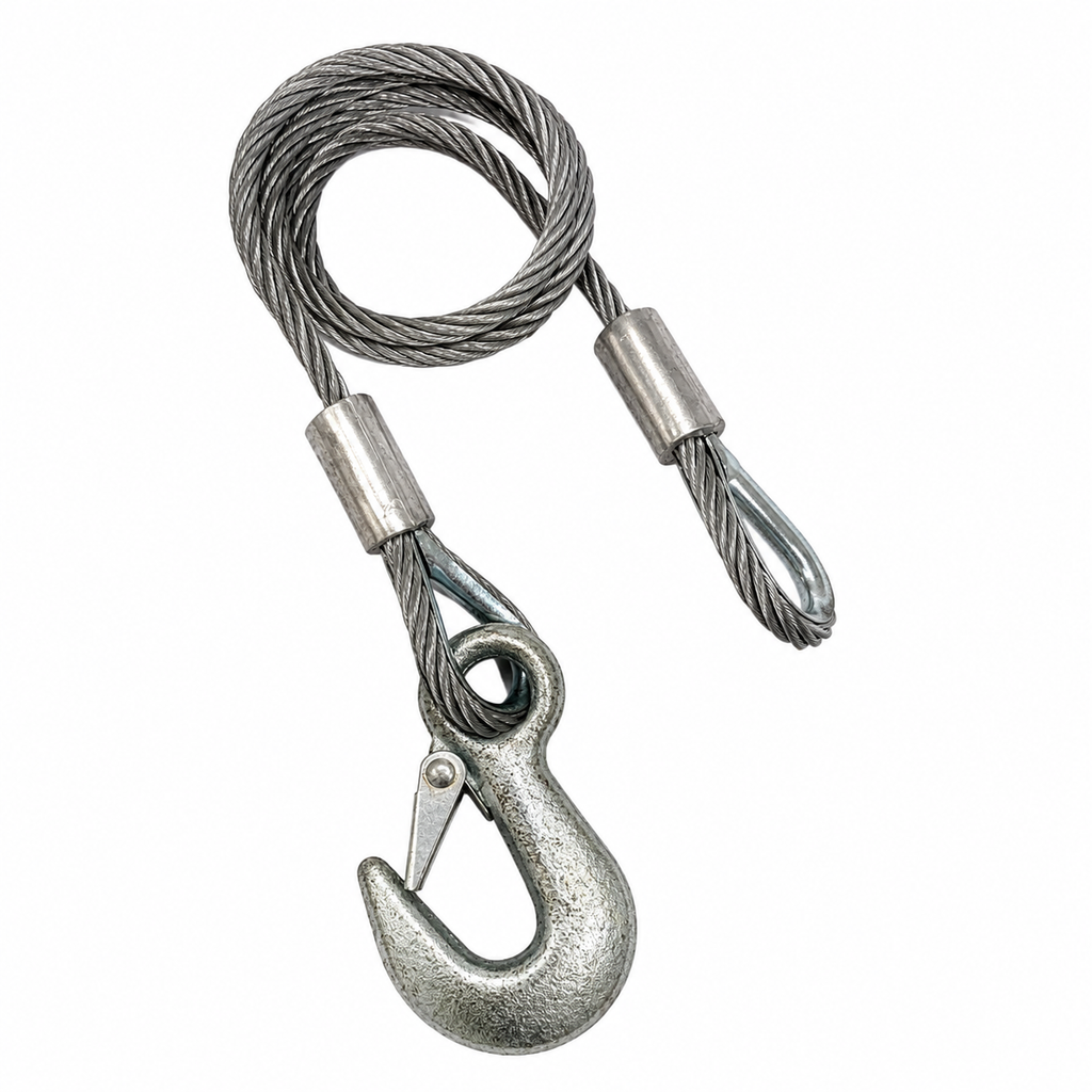 36" Galvanized Trailer Safety Cable with Latch Hook – 7,000 lb Class IV (CC4-36SSH)