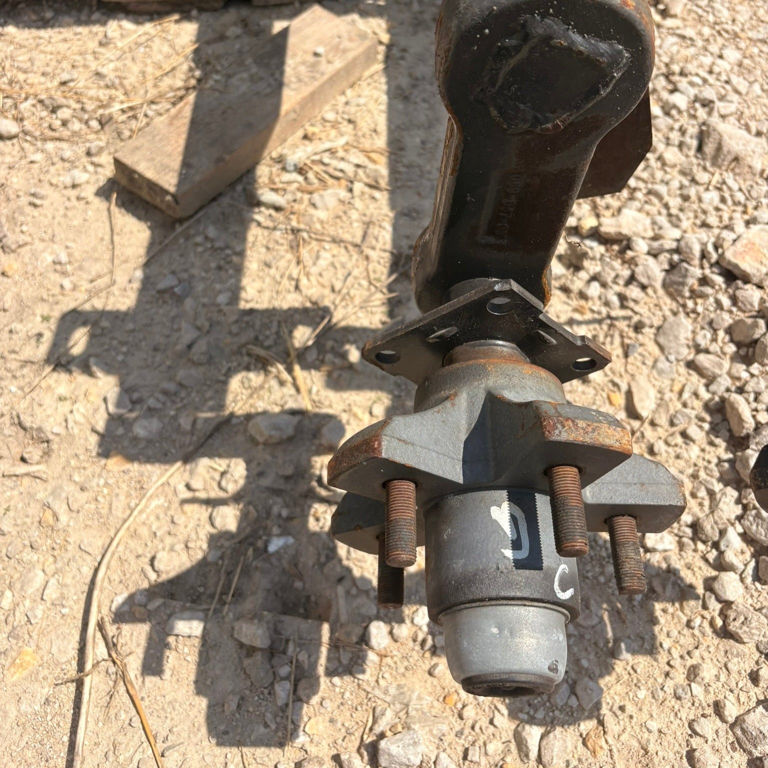 NEW Dexter 3,500 lb Torflex Torsion Axle – 85" Hub Face – 70" Outside Bracket – 22° Up – Idler – 5 Lug