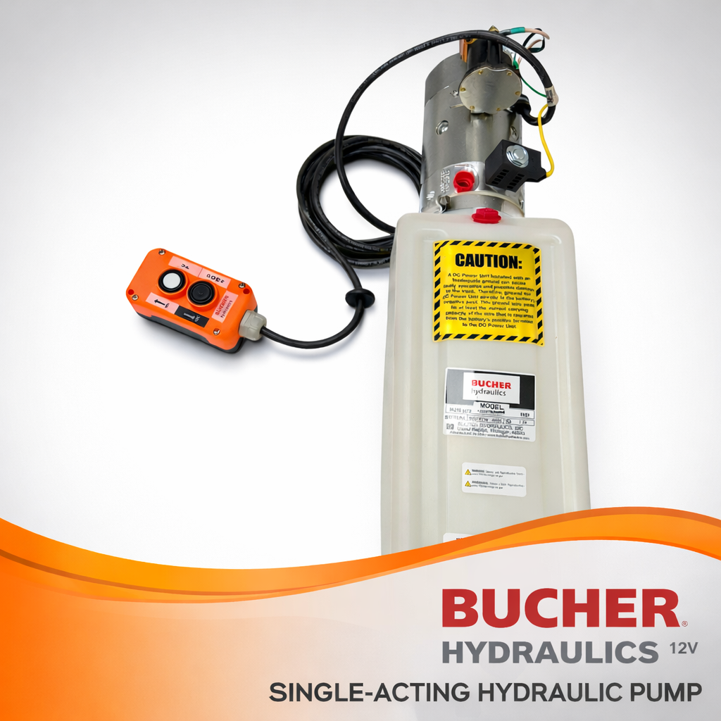 Bucher Hydraulics 12V Single-Acting Hydraulic Pump for Dexter (CH155372)