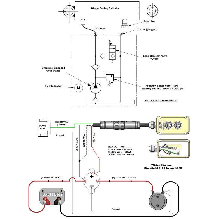 Bucher Hydraulics 12V Single-Acting Hydraulic Pump for Dexter (CH155372)