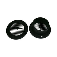 Black Closeable Interior Round Air Vent Grill for RV Trailer Camper 3" Side Wall Hole (CRIG-B)