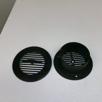 Black Closeable Interior Round Air Vent Grill for RV Trailer Camper 3" Side Wall Hole (CRIG-B)