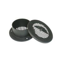 Black Closeable Interior Round Air Vent Grill for RV Trailer Camper 3" Side Wall Hole (CRIG-B)