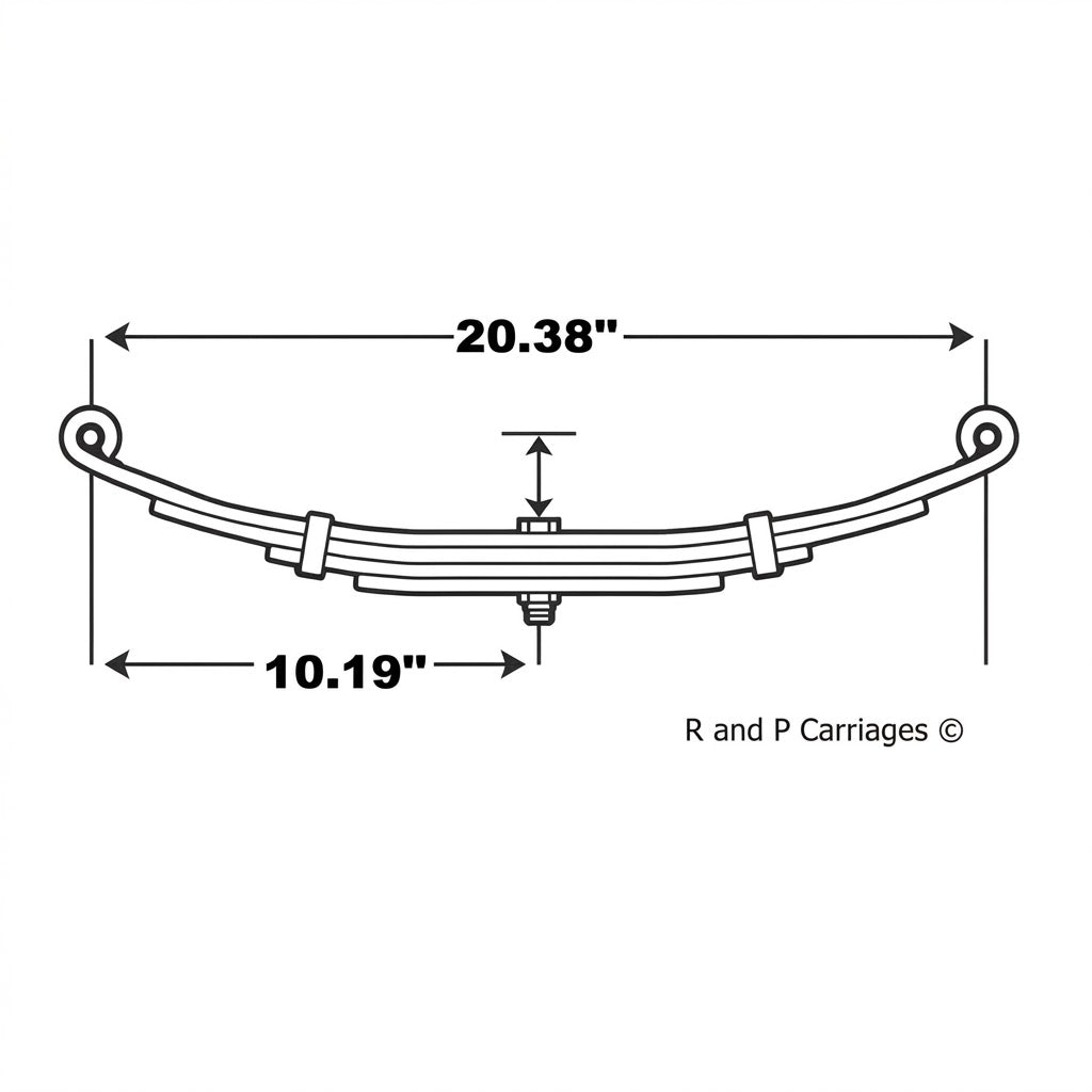 Suspension Rebuild Kit for Single Axle with Wet Bolts and Bronze Bushings, LF-205-1K Leaf Springs and Mounting U-Bolts (CSRK-SA-WB-BB-LF-205-1K)