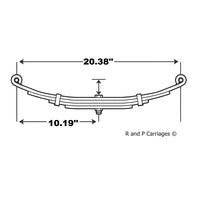 Suspension Rebuild Kit for Single Axle with Wet Bolts and Bronze Bushings, LF-205-1K Leaf Springs and Mounting U-Bolts (CSRK-SA-WB-BB-LF-205-1K)