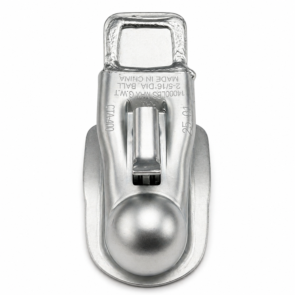 RAM 2-5/16" Adjustable Channel Mount Trailer Coupler - 16,000 lbs - Zinc Finish (CTA-400-Z-KIT)