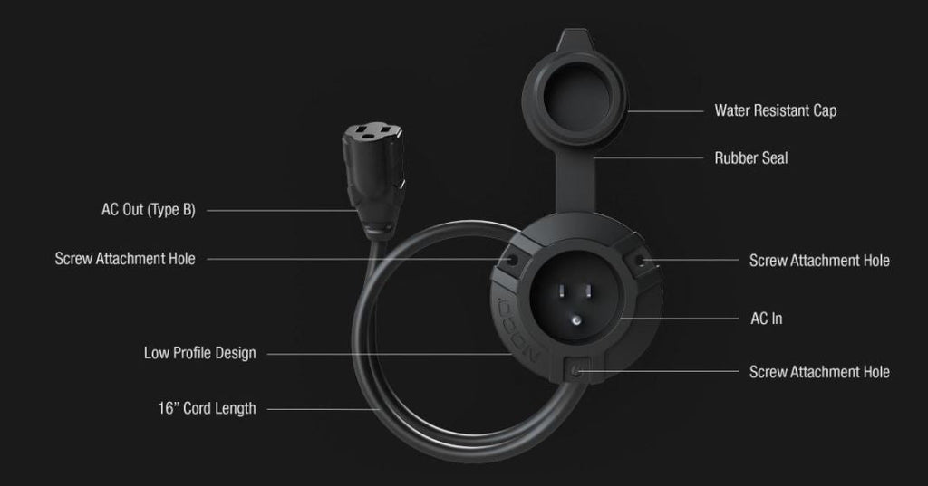 NOCO Genius GCP1 AC Port Plug with Integrated Extension Cable (GCP1)
