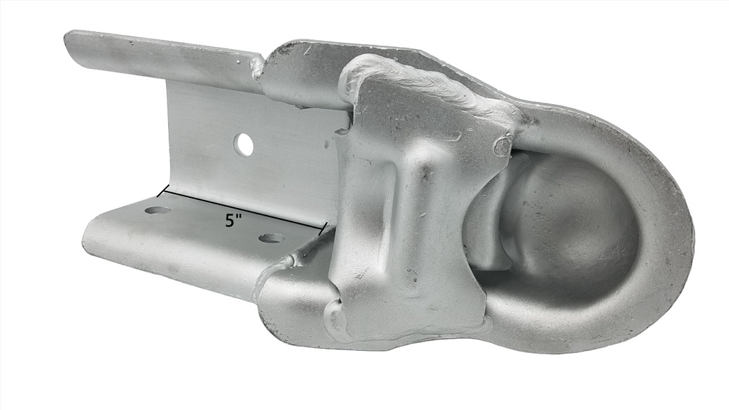 2-5/16" Ball Trailer Dacromet Coupler Hitch 8500# 3" Wide Tongue Bolt on Boat (WD-100109-DAC)