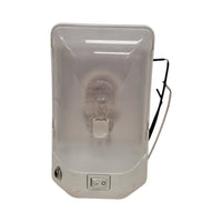White Interior Dome Light Camper RV Trailer Incandescent with 12V Receptacle  (D-23)