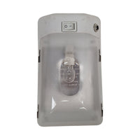 White Interior Dome Light Camper RV Trailer Incandescent with 12V Receptacle  (D-23)