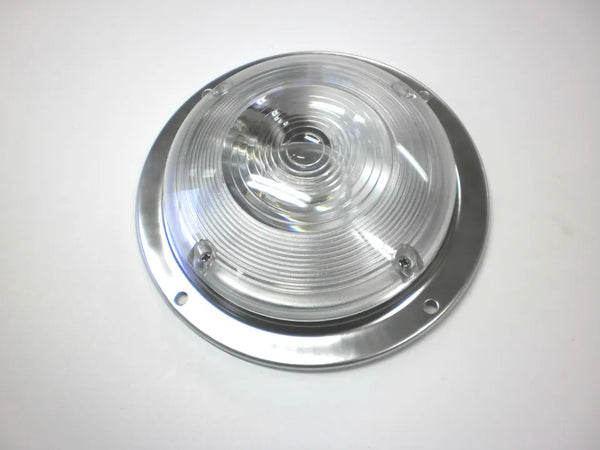 6" Round Interior Dome Light with Stainless Steel Base RV Camper Trailer