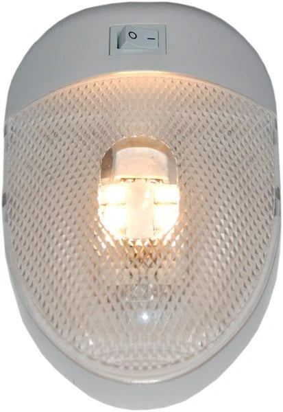LED Euro Trailer Interior Dome Light w/ Switch - 180 Lumens (D-95)