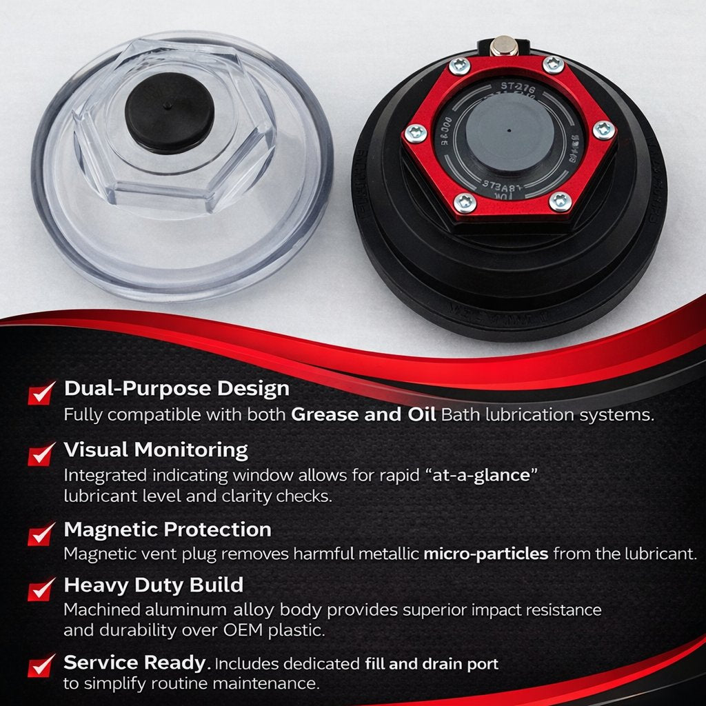Threaded Aluminum Oil Cap Kit for ALKO and Hayes 7K - 8K Axles, 2-7/8" (D021-212-10)