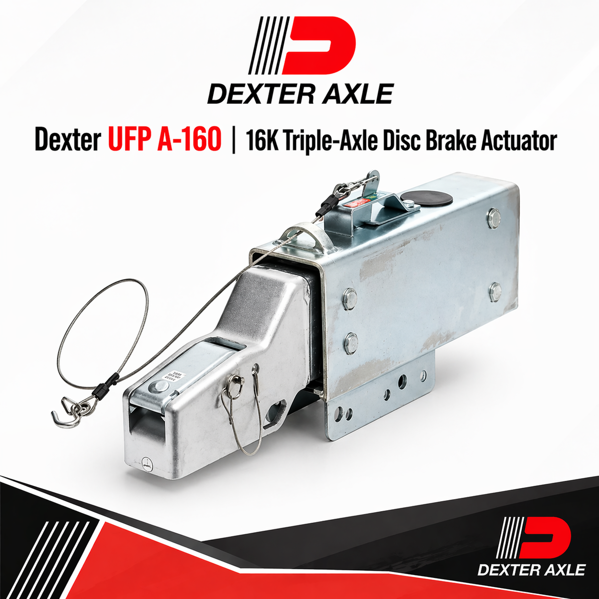 Genuine Dexter UFP A-160 | 16K Triple-Axle Disc Brake Actuator | Bolt-On 2-5/16" Drop (099-162-34)