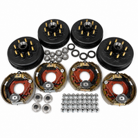 D80N Narrow 4-Wheel Brake & Hub Drum Kit 8-393 5/8" Studs 12-1/4" x 2-1/2" Self-Adjusting (D80N-4W-8393-1208HB-PACKX2)