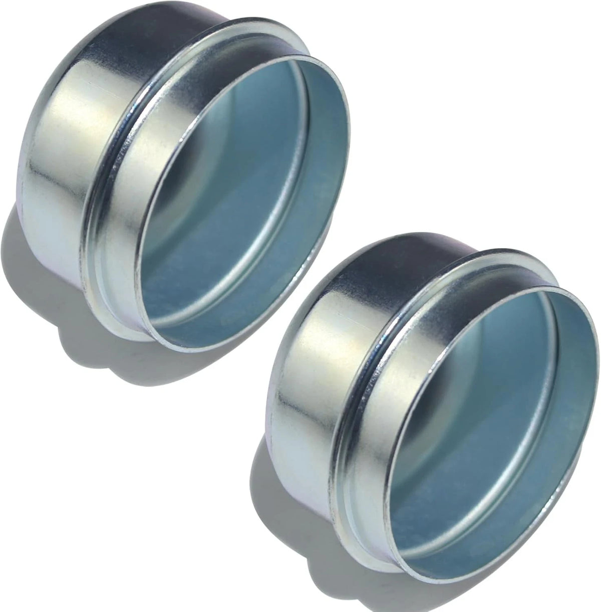 Standard 2" Drive-In Trailer Hub Dust Caps 1.988" OD Solid Non-EZ Lube Zinc - 2 (DC-200-2)