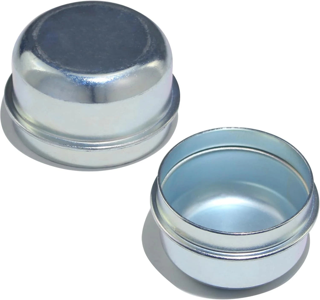 Standard 2" Drive-In Trailer Hub Dust Caps 1.988" OD Solid Non-EZ Lube Zinc - 2 (DC-200-2)