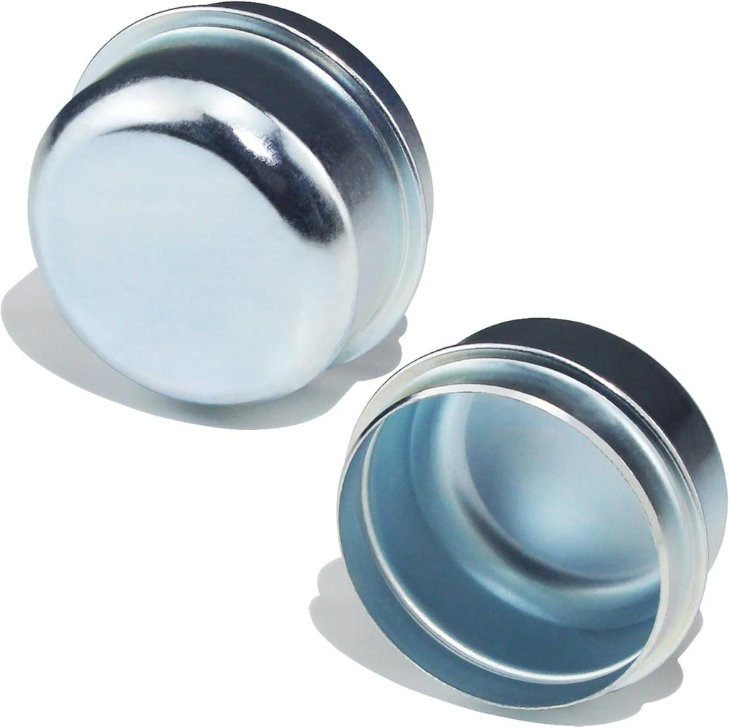 Standard 2" Drive-In Trailer Hub Dust Caps 1.988" OD Solid Non-EZ Lube Zinc - 2 (DC-200-2)