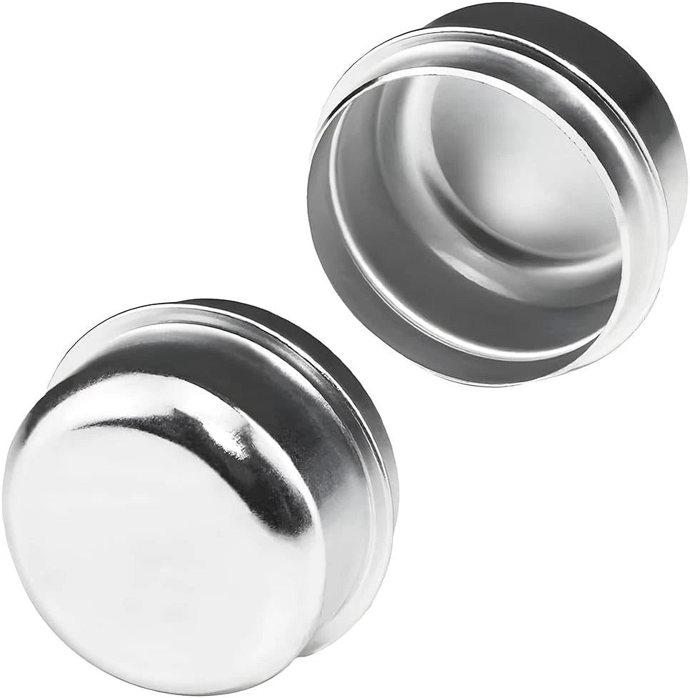 Standard 2" Drive-In Trailer Hub Dust Caps 1.988" OD Solid Non-EZ Lube Zinc - 2 (DC-200-2)